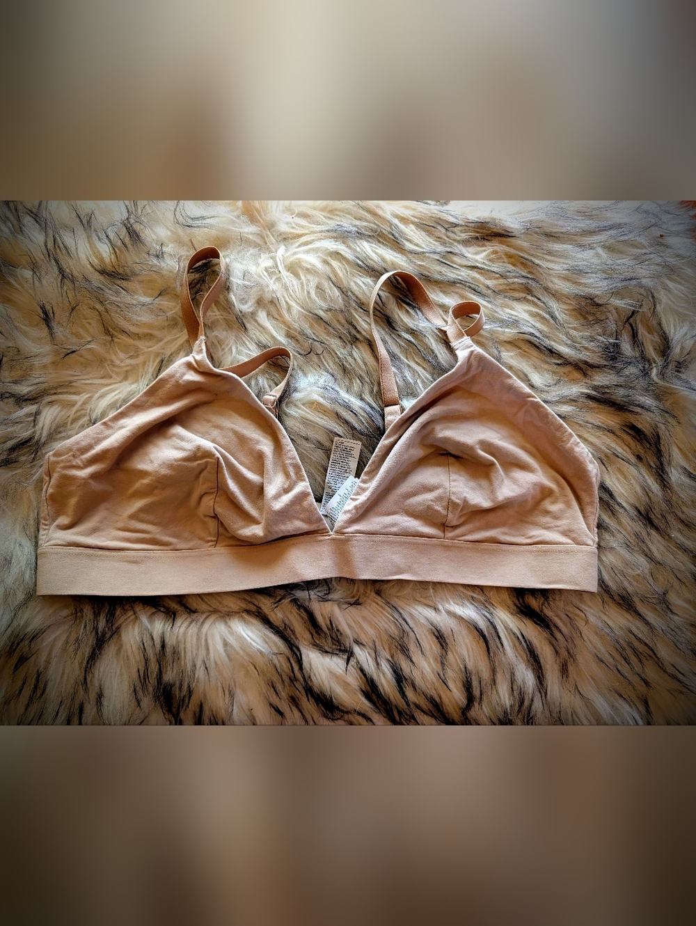 Nude Wireless Soft Cotton Bralette - Size XL